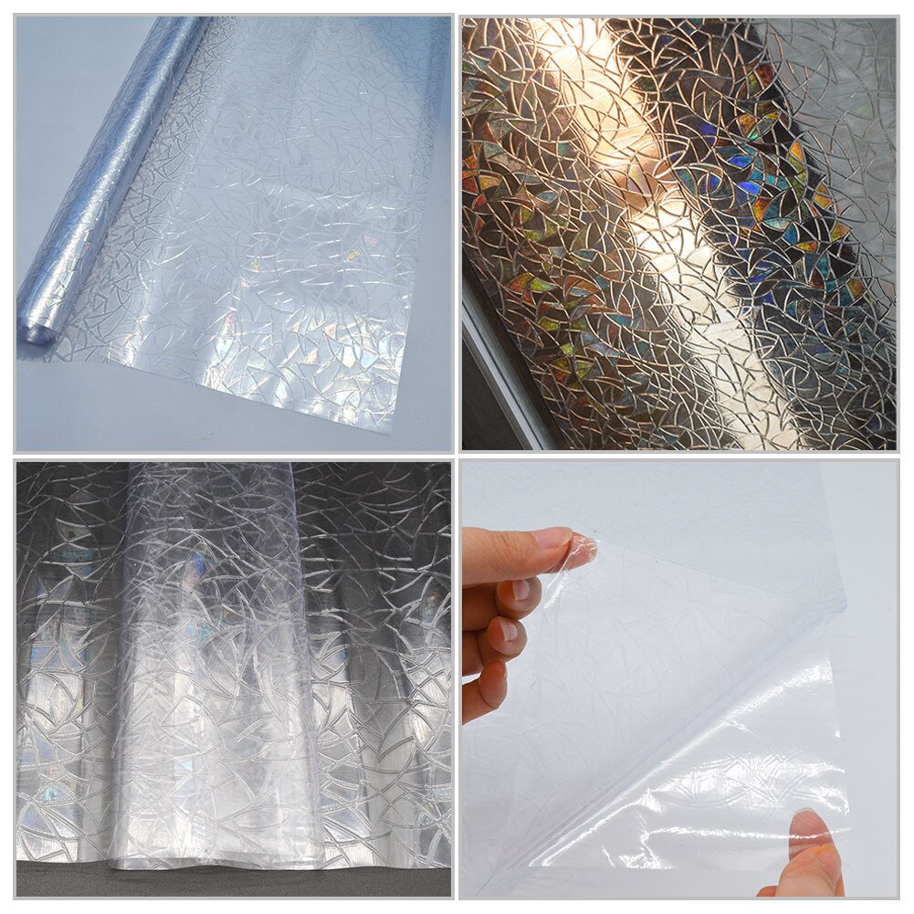 3D Decorative Window Privacy Film Stained Glass Window Sticker,Window Self-adhesive Vinyl Static Anti Uv Glass Tint Film