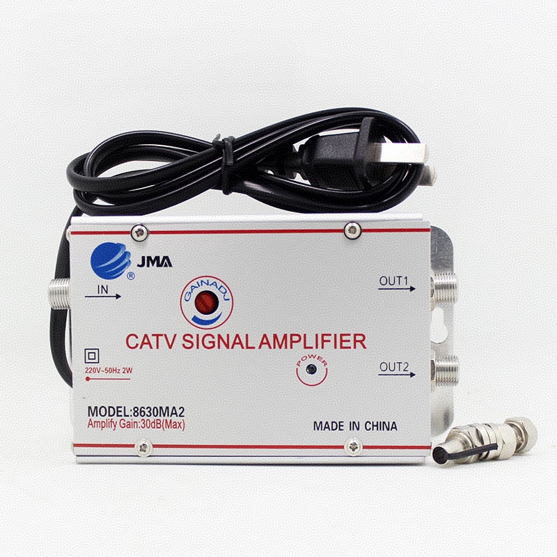 30dB CATV Splitter Amplifier Antenna Signal Booster terrestrial amplifier for analog or digital TV antennas EU Plug 220V