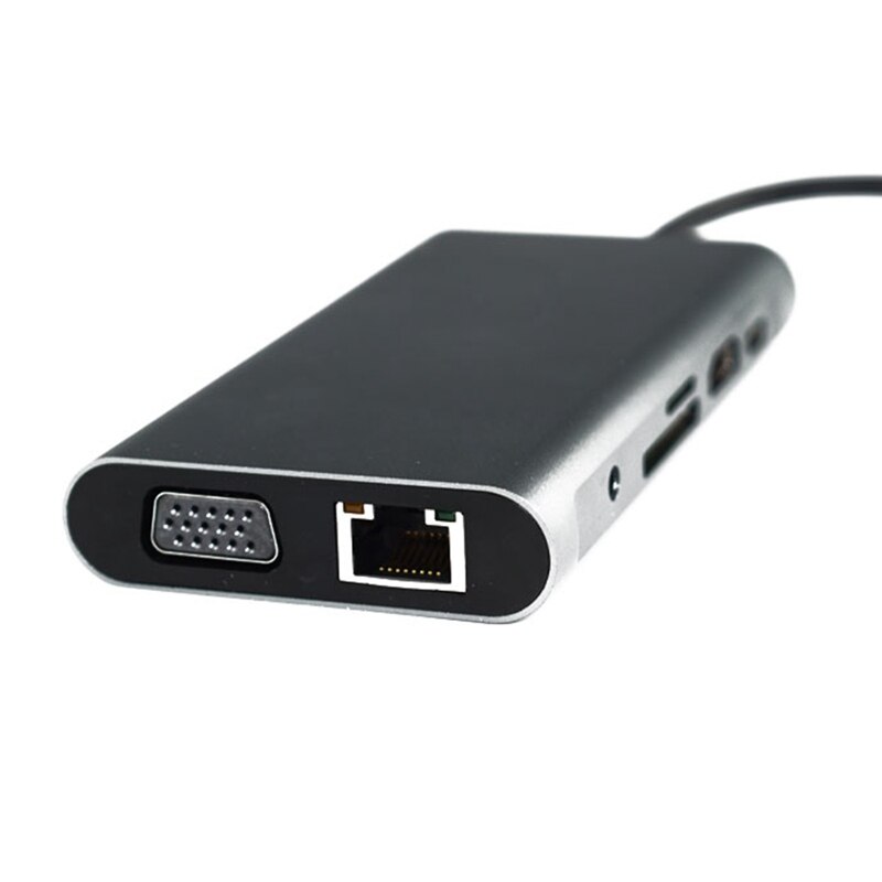10 in 1 USB C HUB, Multi-Function Docking Station, USB C Hub PD Fast Charging, for PC, Laptop, TV, Etc.