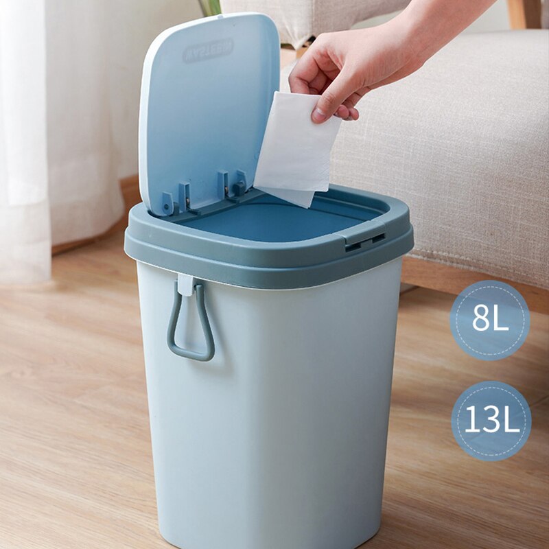Trash Can Organizer Toilet Garbage Container Bin Home Living Room Kitchen Waste Bin Office Garbage Can Household Cleaning Tools