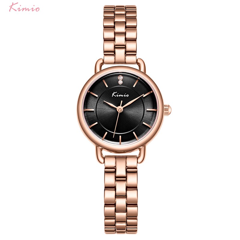 Kimio, reloj de pulsera de cuarzo Simple para mujer, reloj de pulsera de acero inoxidable, reloj de resistente al agua, relojes de vestir para mujer, reloj femenino: 5220