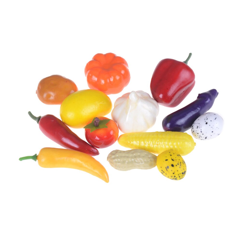 10 pz/lotto Frutta e Verdura Artificiale mini giocattolo per I Bambini Giochi Di Imitazione Giocattoli Cucina Giocattolo Schiuma di Istruzione E di Apprendimento giocattoli