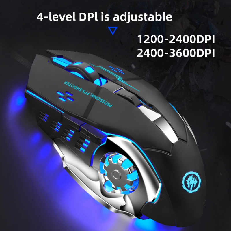 Wiederaufladbare Drahtlose Maus Gaming Computer Stille Bluetooth Maus 2,4G USB Mechanische Hintergrundbeleuchtung PC Gamer Maus Für Computer