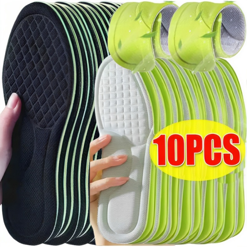 Plantillas ortopédicas de espuma viscoelástica Unisex, plantilla desodorizante, zapatos deportivos, absorbe el sudor, accesorios antibacterianos suaves, 1-5 pares