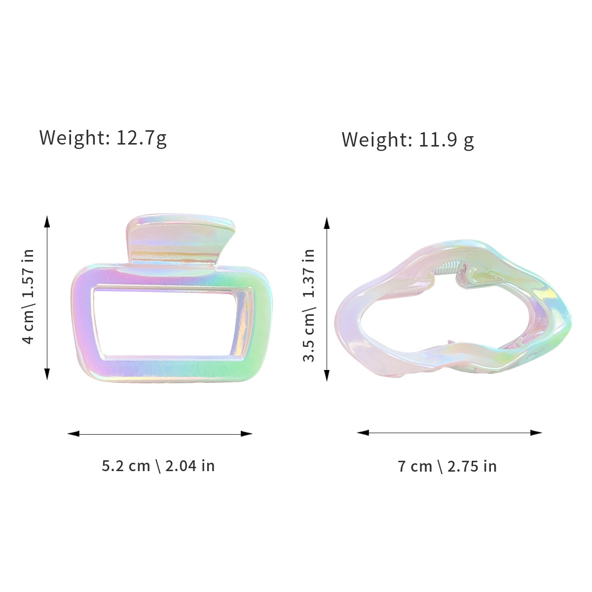 YHJ Linda garra para el cabello de Color gelatina, degradado de verano, pinzas para el cabello de plástico, accesorios para el cabello para mujeres y niñas