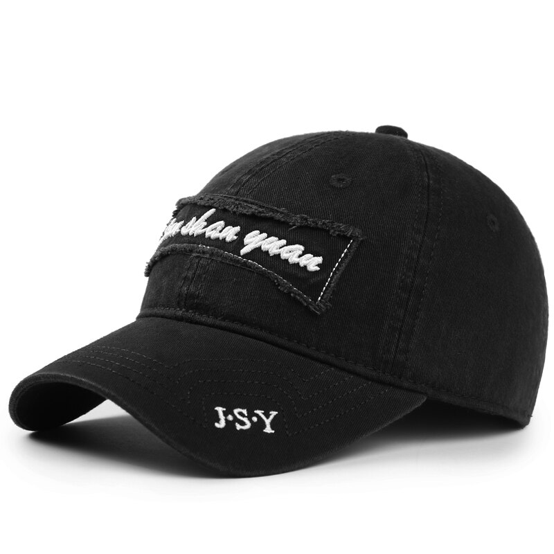 Gorra de hombre para exteriores, gorra de deporte curvada para adultos, gorra de Sol de algodón puro de verano para mujer, gorra de béisbol de talla grande para hombre joven 55-62cm: Black