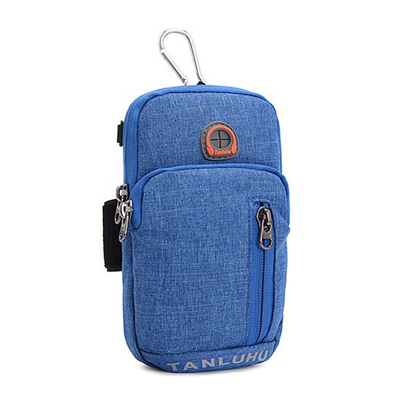 Sports Cell Phone Arm Bag Running Mobile Phone Arm Wrist Pouch Hiking Cycling Phone Bag Single Shoulder Gadget Holder: Blue