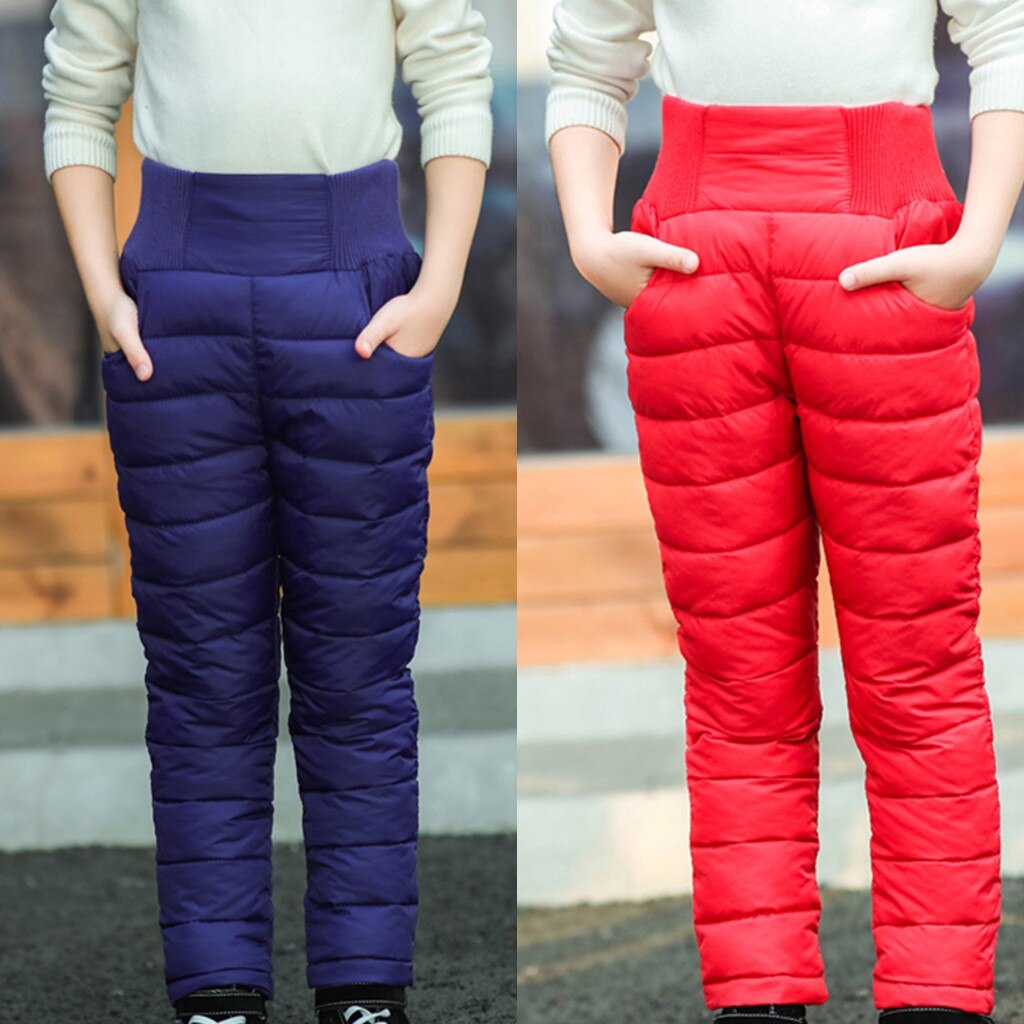 Pantalon d'hiver en coton rembourré pour tout-petits | Épais et , pantalon de Ski imperméable, Leggings taille haute, pour bébés de 9-10-12 ans