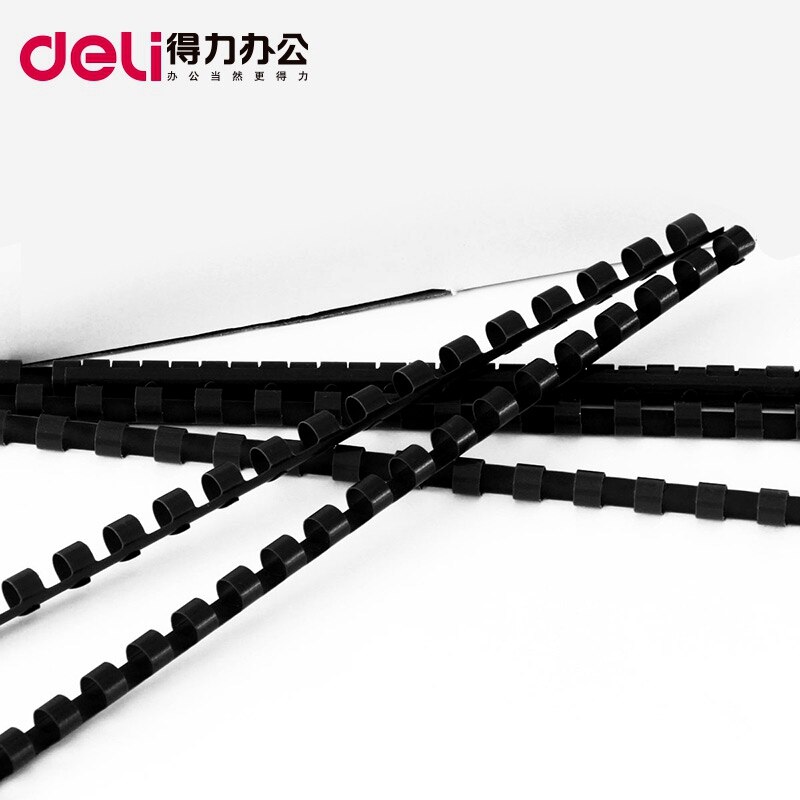 100PCS/LOT Deli 3833 PVC binding aprons 21 rings 6mmx300mm A4 documents binding aprons comb binding machine suppliers