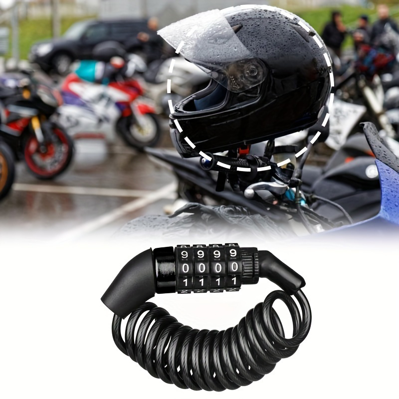 1 st Fietsslot Draad Touw Kettingslot Combinatieslot Mountainbike Motorfiets Anti-diefstal Wachtwoord Tas Slot Helm Slot