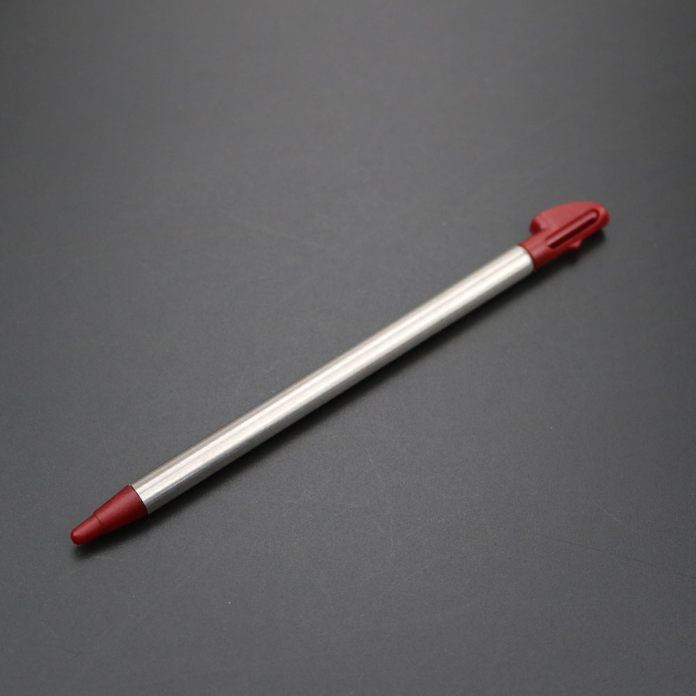 Tingdong 100 pçs metal caneta de tela de toque stylus retrátil para nintendo 3 dsll 3ds ll xl console: C--red