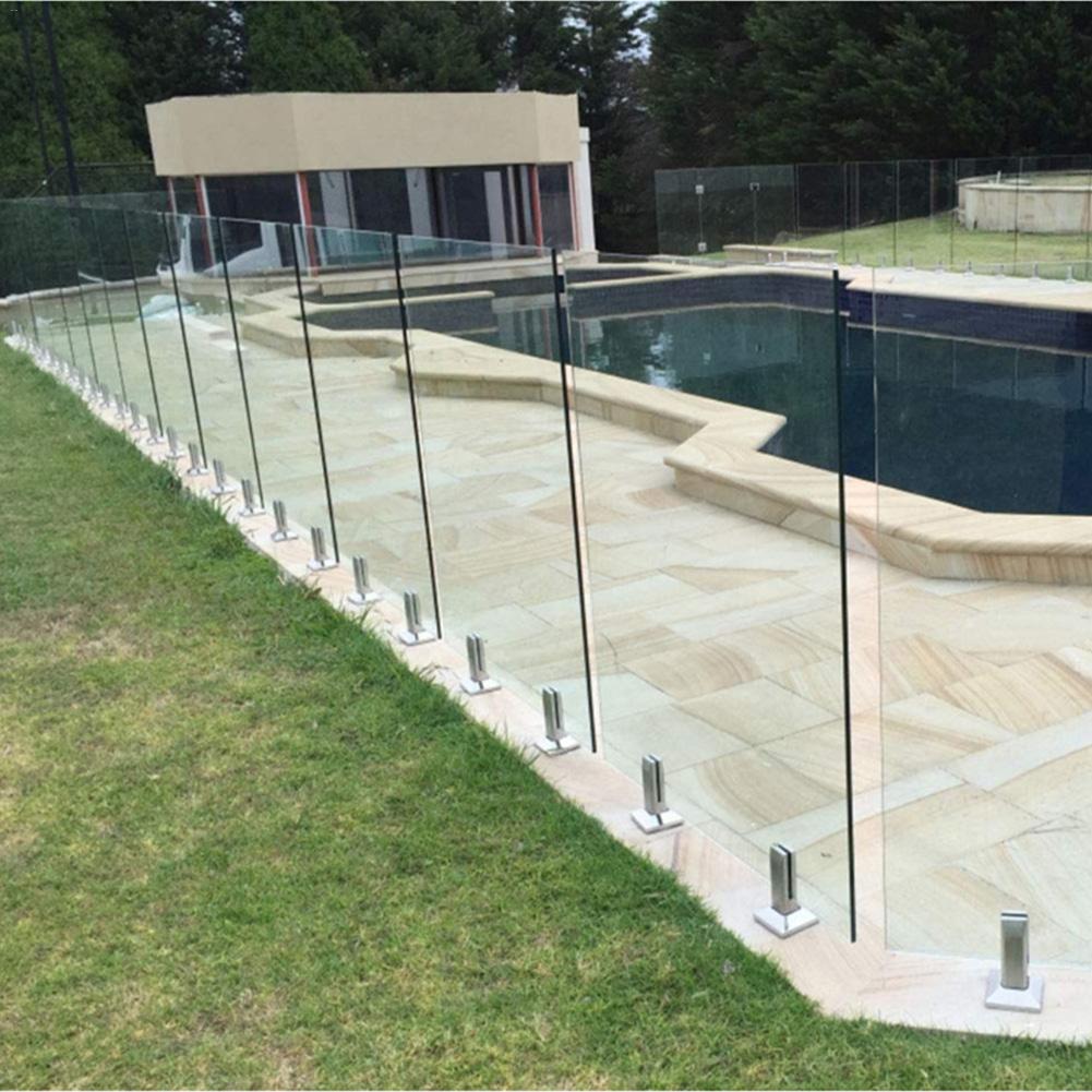 Spigots Stairs Swimming Pool Spigot Glass Balustrade Railing Balcony Home Garden Bathroom Fence Railing Clip Stainless Steel
