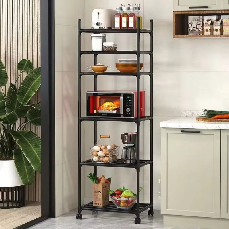 Household Microwave Stove Shelf Multi-Layer Kitchen Rack Multi Scene Bathroom Living Room Shelf Pantry Closet Kitchen Organizer