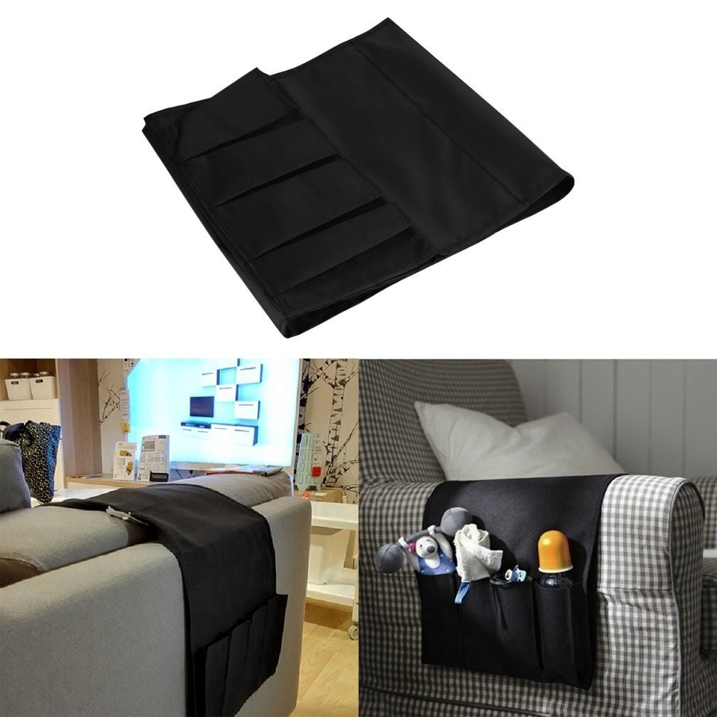 Bolsa de almacenamiento para sofá, organizador de bolsillo con reposabrazos, multibolsillos para libros, teléfonos y mandos a distancia