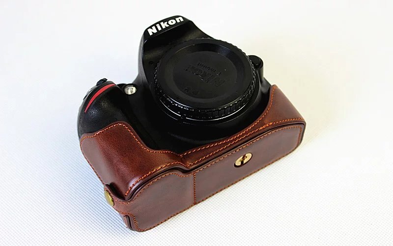 Leather Protect Half Case Grip for Nikon D3400 D3300 D32000 D3100 Camera