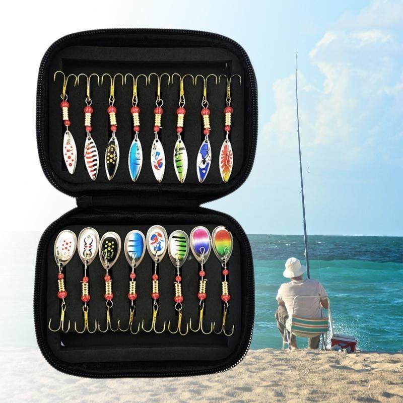 R6FE Fishing Lure Baits Tackle Spoon Lure Hard Metal Spinner Baits Artificial Baits