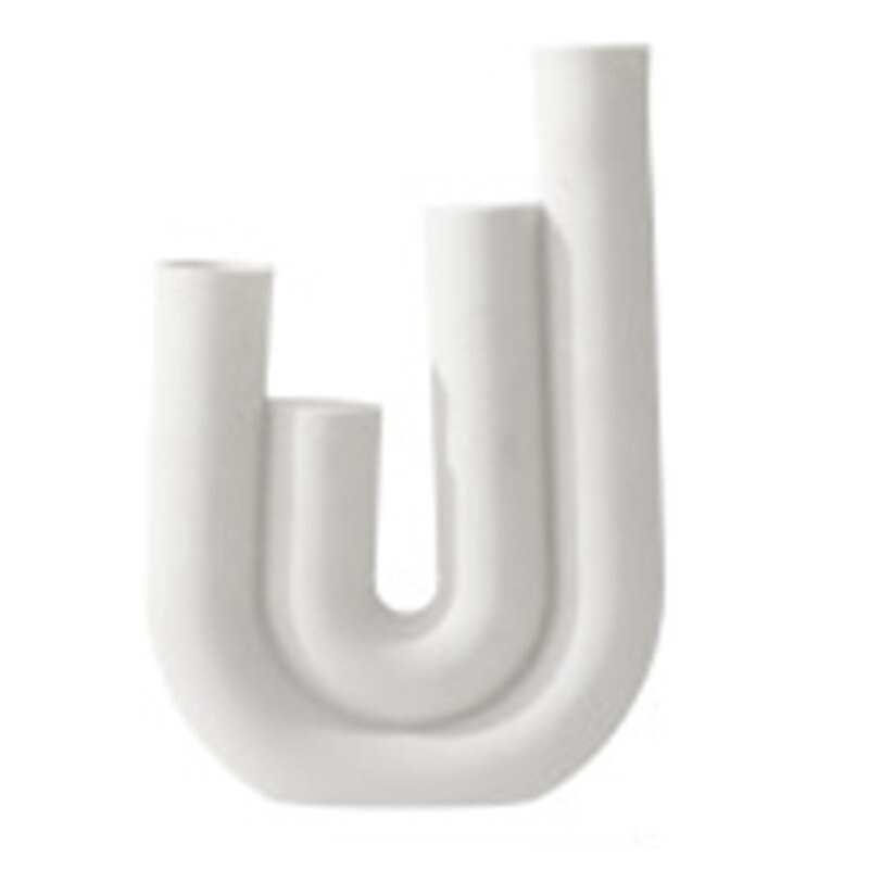 Sostenedor de vela de soporte para velas de cerámica minimalista soporte para candelita Tipo de Escritorio blanco Irregular: A1