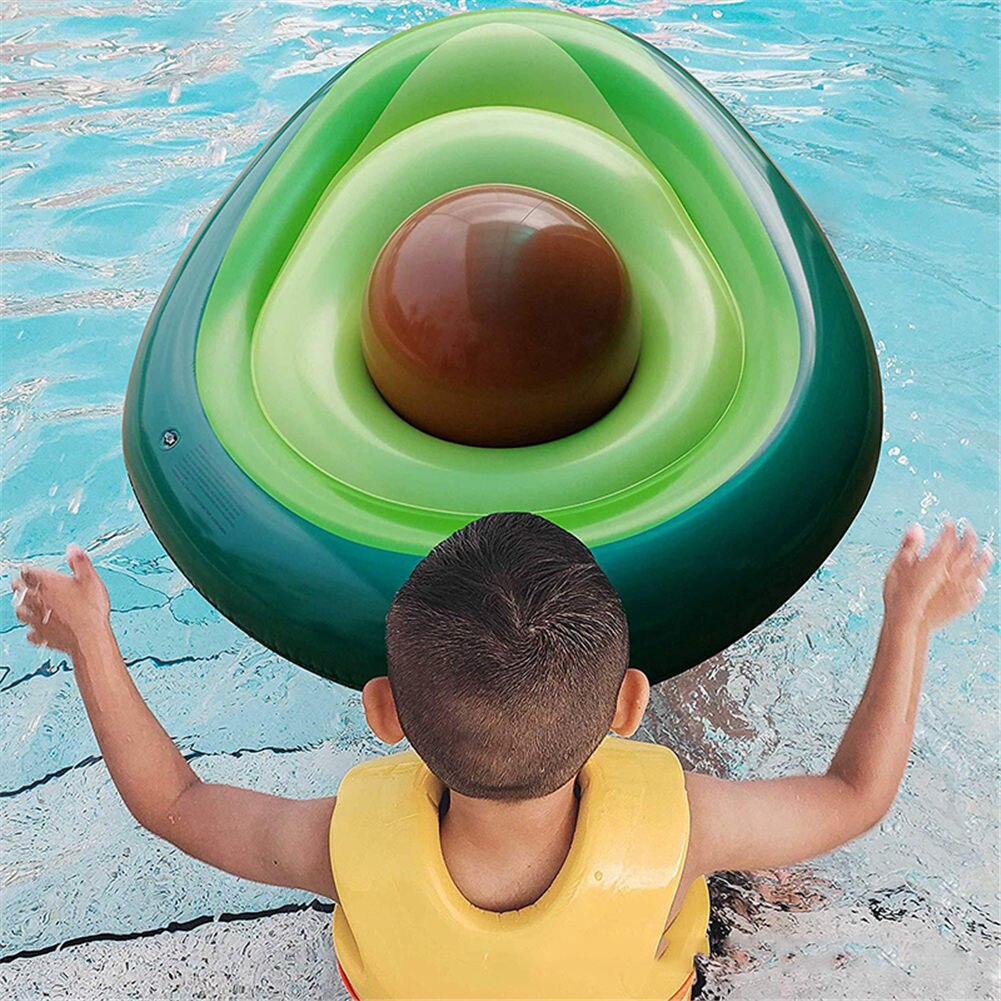 Opblaasbare Avocado Pool Float Met Bal Floaty Lounge Vlot Voor Zomer Strand Zwemmen NIN668