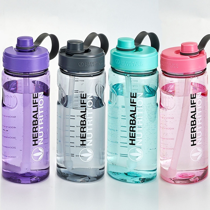 Outlet Pirce 600Ml/1000Ml Herbalife Voeding Plastic Sport Water Fles Met Stro