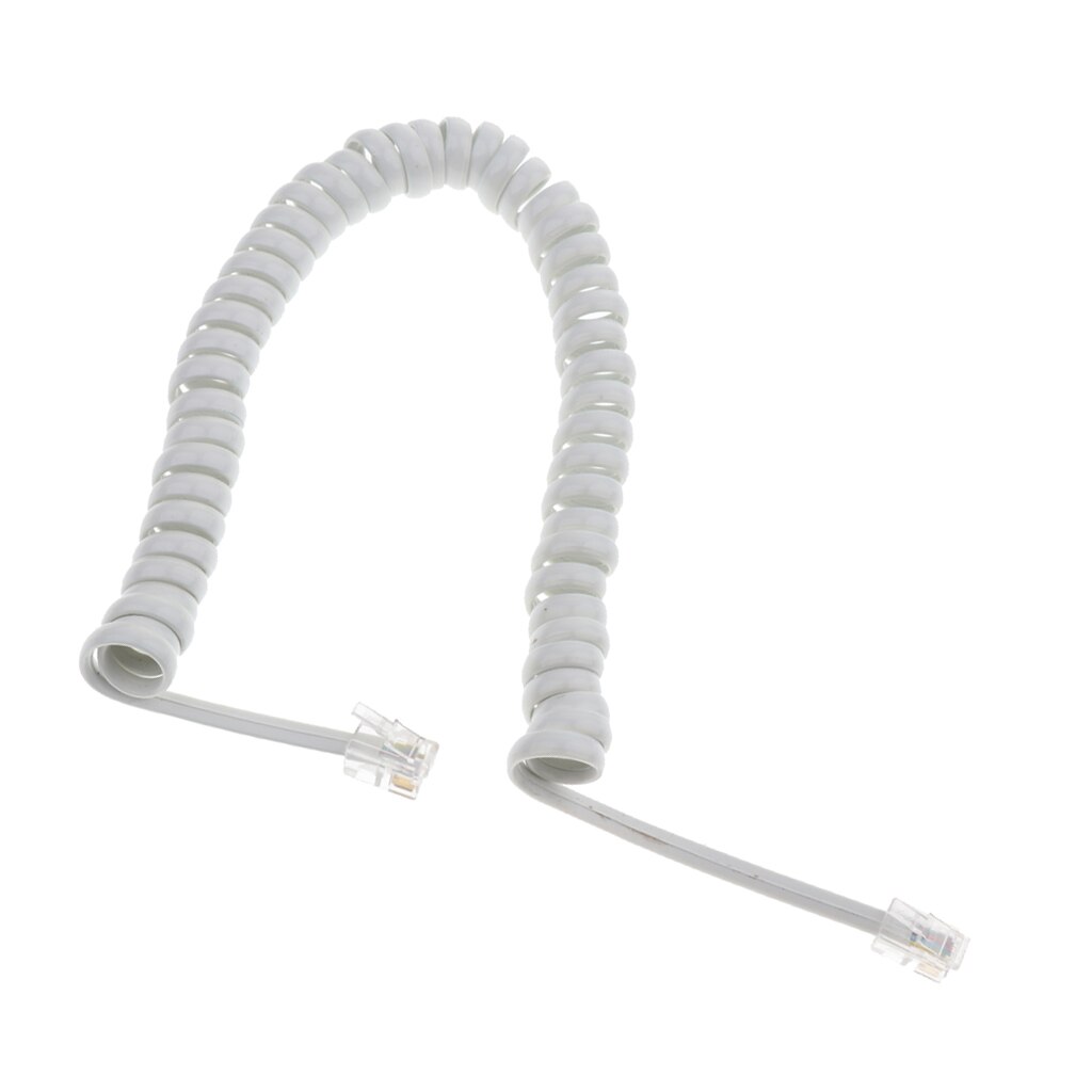 RJ22 Telephone Phone Handset Cable, Coiled Length 1 to 5 Feet Uncoiled Landline Phone Handset Cord Wire 4P4C