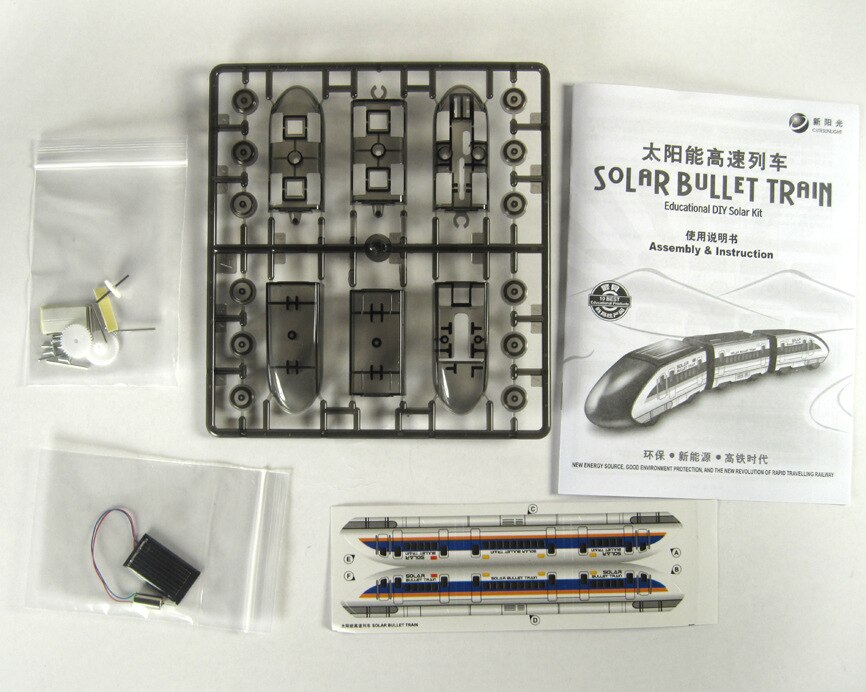 Solar Speelgoed Energie Hogesnelheidstrein Model Diy Educatief Wetenschap Kits Rail Treinen Studenten Experimentele Speelgoed