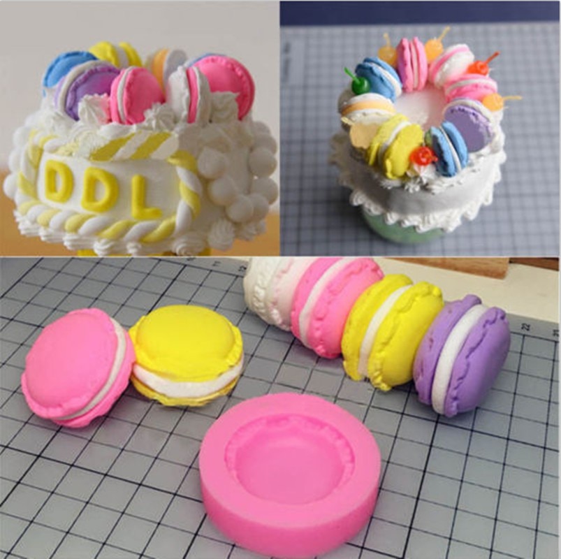 3D Makaron Siliconen Mal Chocolade Cake Decor Bakken Icing Fondant Mold Keuken Bakken Decorating Cake Gereedschappen