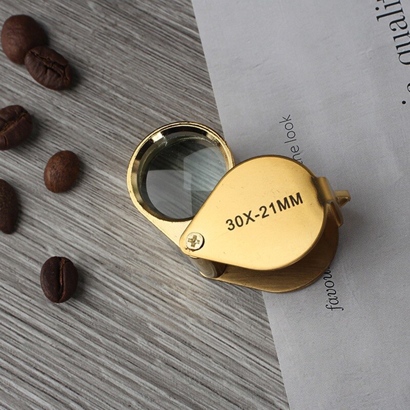 Folde smykker lup bærbar forstørrelsesglas lommestørrelse dejlige smykker lup briller 30x forstørrelse metal