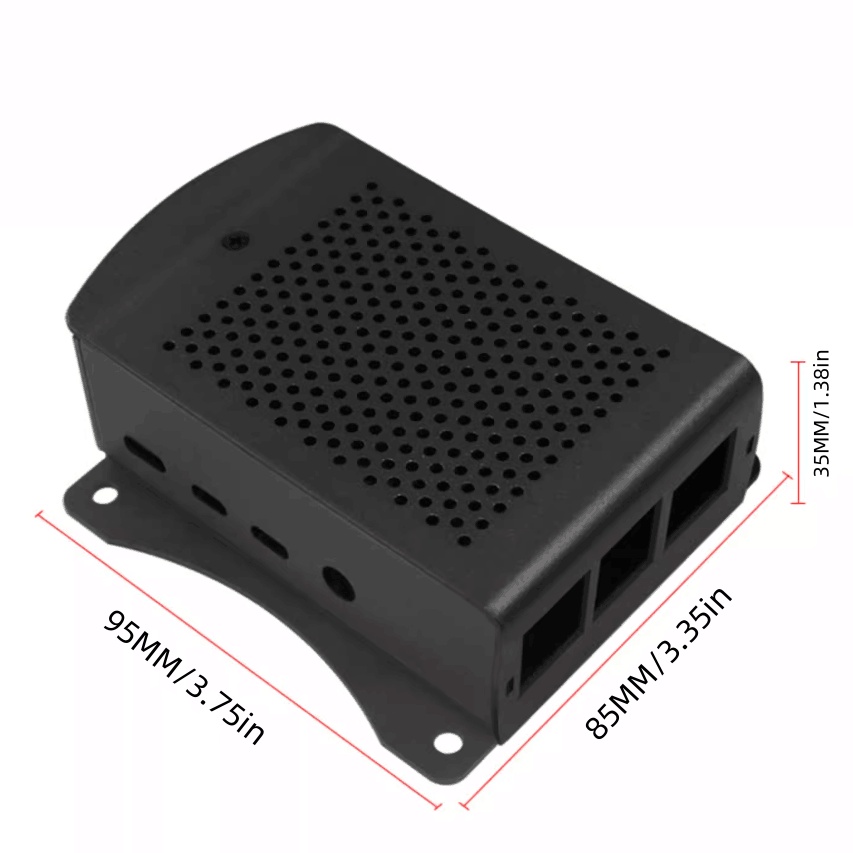 Raspberry Pi 4 Aluminum Alloy Case Metel Box with Hanging Bracket support Cooling Fan Screwdriver for Raspberry Pi 4 Model B