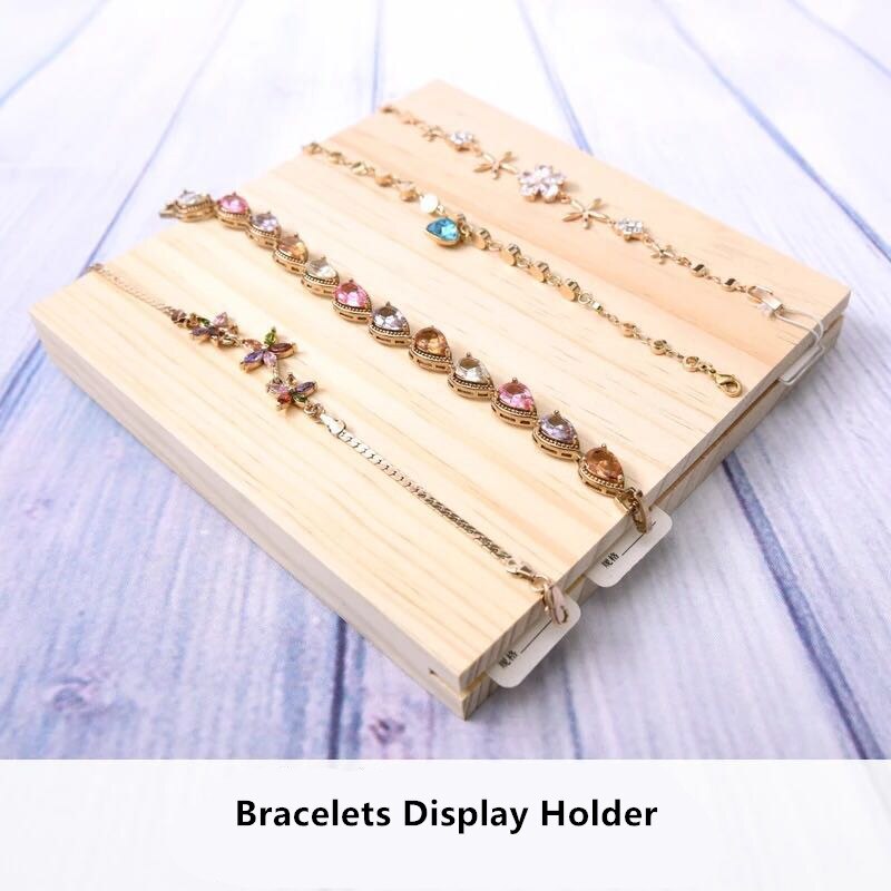 Wood Jewelry Display Tray Wood Ring Tray Pendant Tray Bracelets Display Holder Bangle Holder: Bracelets Display