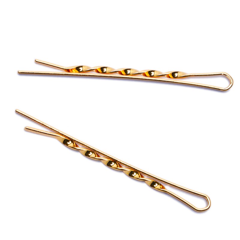 20pcs 55mm Copper Hairpins For Women Hair Clip Lady Bobby Pins Invisible Wave Hairgrip Barrette Hairclip Hair Clips Accessories: Gold