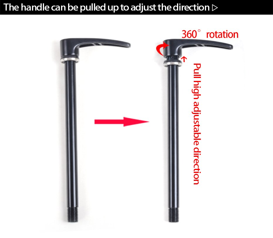 QR Skewer Quick Release Front 15mm*100mm MTB Bike Thru Axle QR Skewer quick release Black