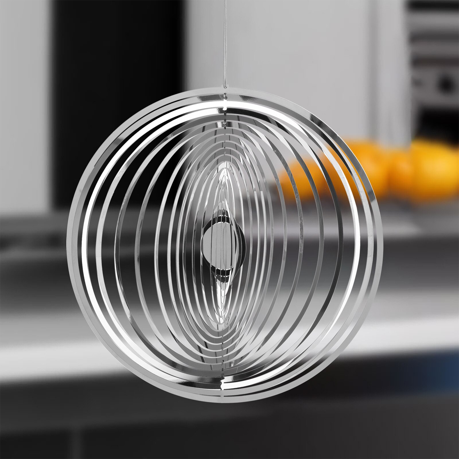 3D -shaped Rotating Wind Chimes Flowing-Light Effect Home Garden Decoration Outdoor Hanging Decor Wind Spinners