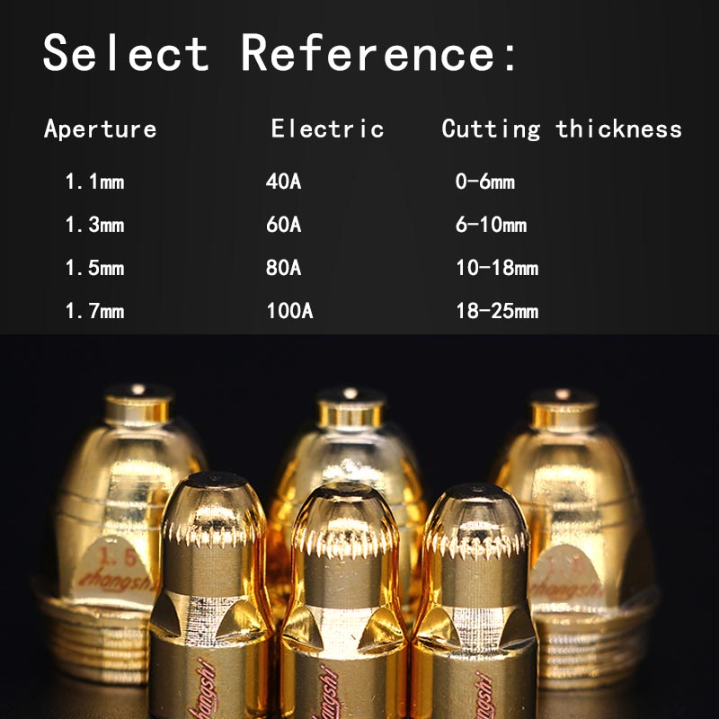 10set P-80 Zhang's Original Plasma Cutting Torch Consumable Cutting P80 CNC Plasma Torch Tip Electrode nozzle