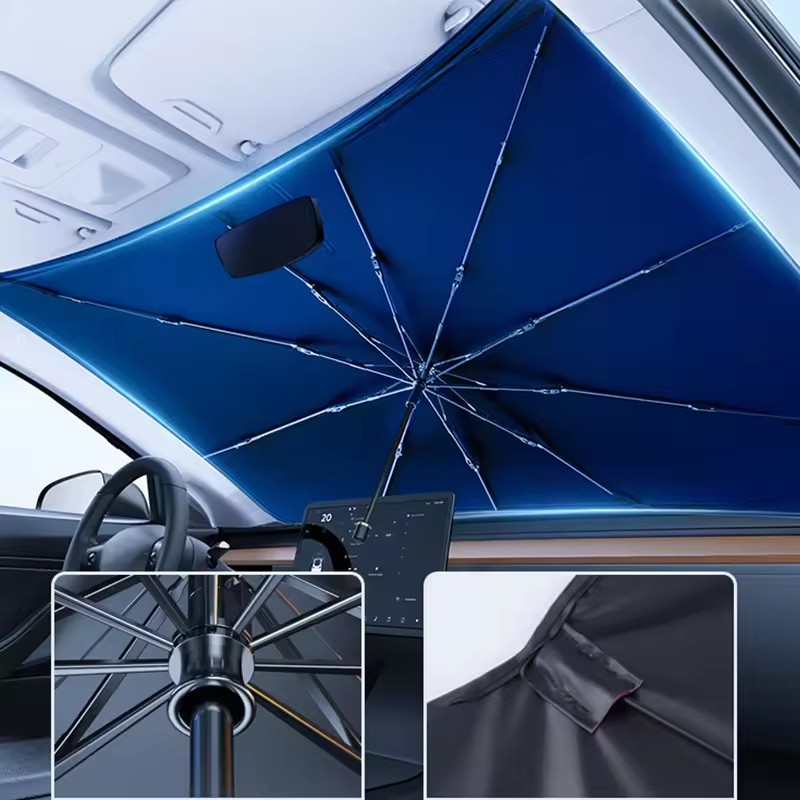 Autozonnescherm voorruit, zomer, intrekbaar, zonwering, zonnescherm, auto-parasol