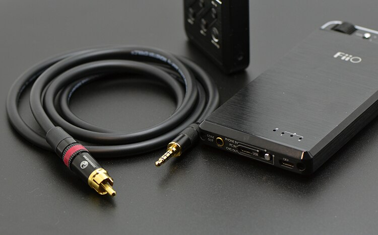 Hifi 3.5mm til rca spdif koaksial lydkabel for fiio  x7 x3k x5k x3 x5 2nd 3rd m9 m11 m15 e17 x5ii x3ii cayin  n5 hiby  r6 mojo