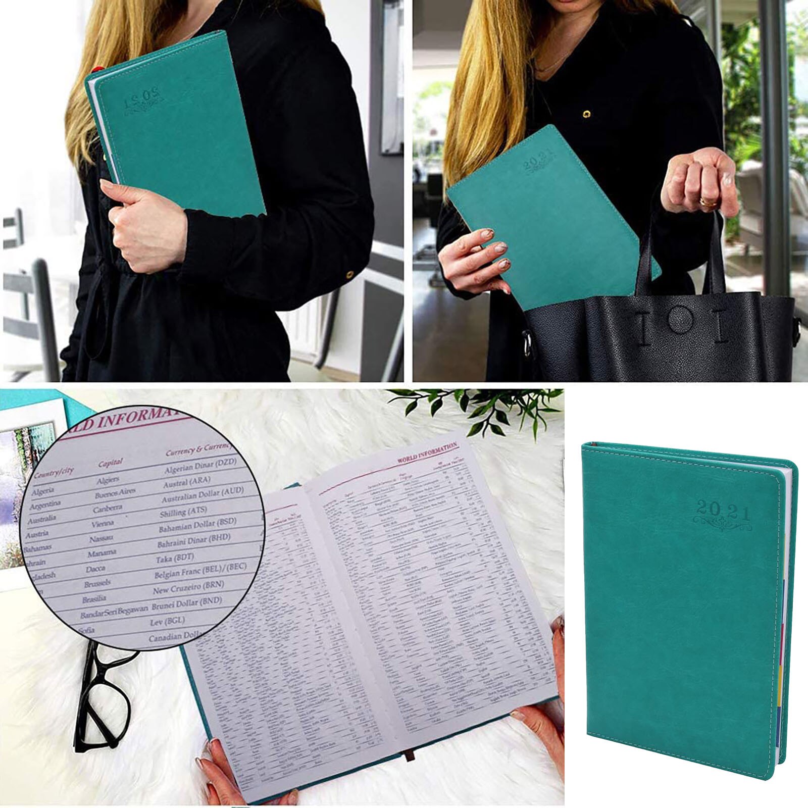 Full English Notebook Spanish Arabic Almanac This Schedule Book #N19