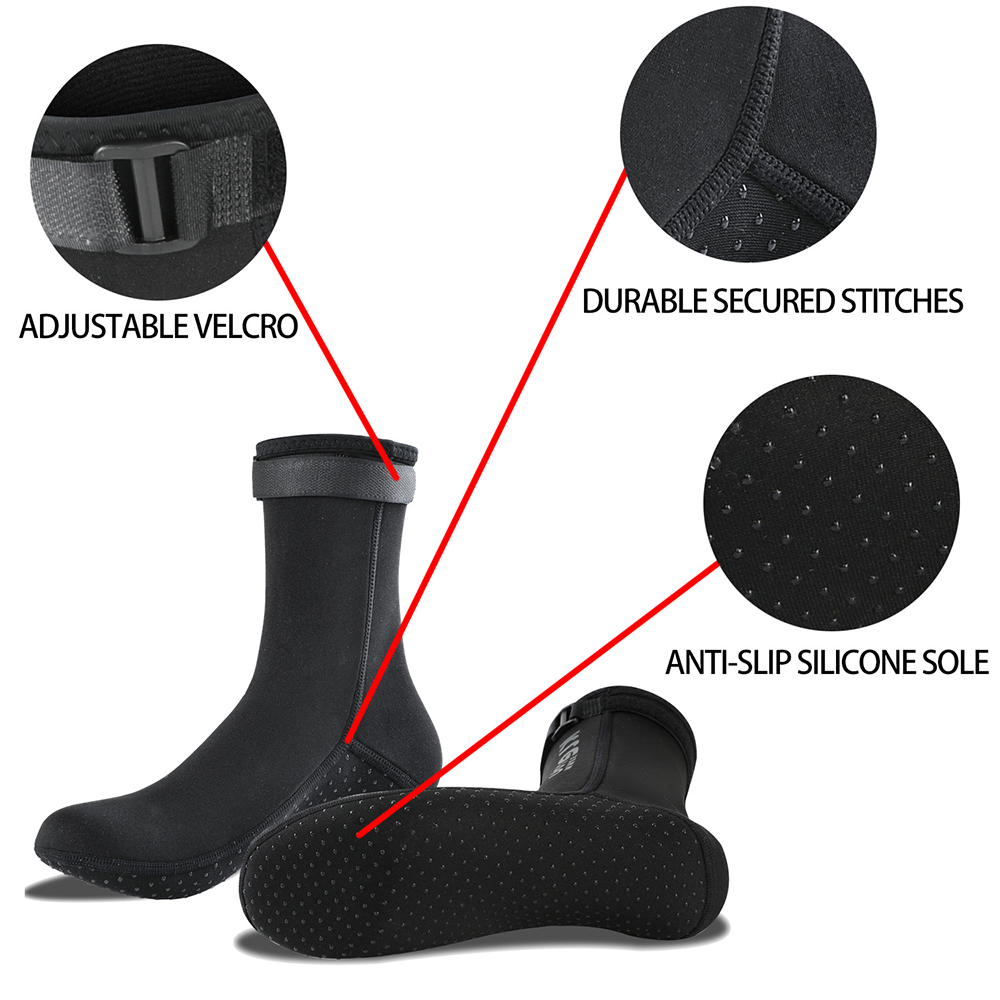 Calzini in neoprene 3MM per nuoto calzini sup da immersione calzini con suola in gomma calzini da nuoto antiscivolo calzini da Surf calzini impermeabili