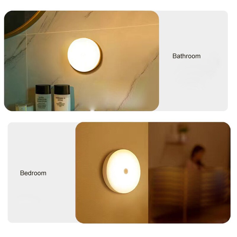 Menselijk Lichaam Sensor Led Nachtlampje 3AAA Menselijk Lichaam Inductie Lamp Lichtintensiteit Sensoren Creatieve Night Light Thuis Slaapkamer