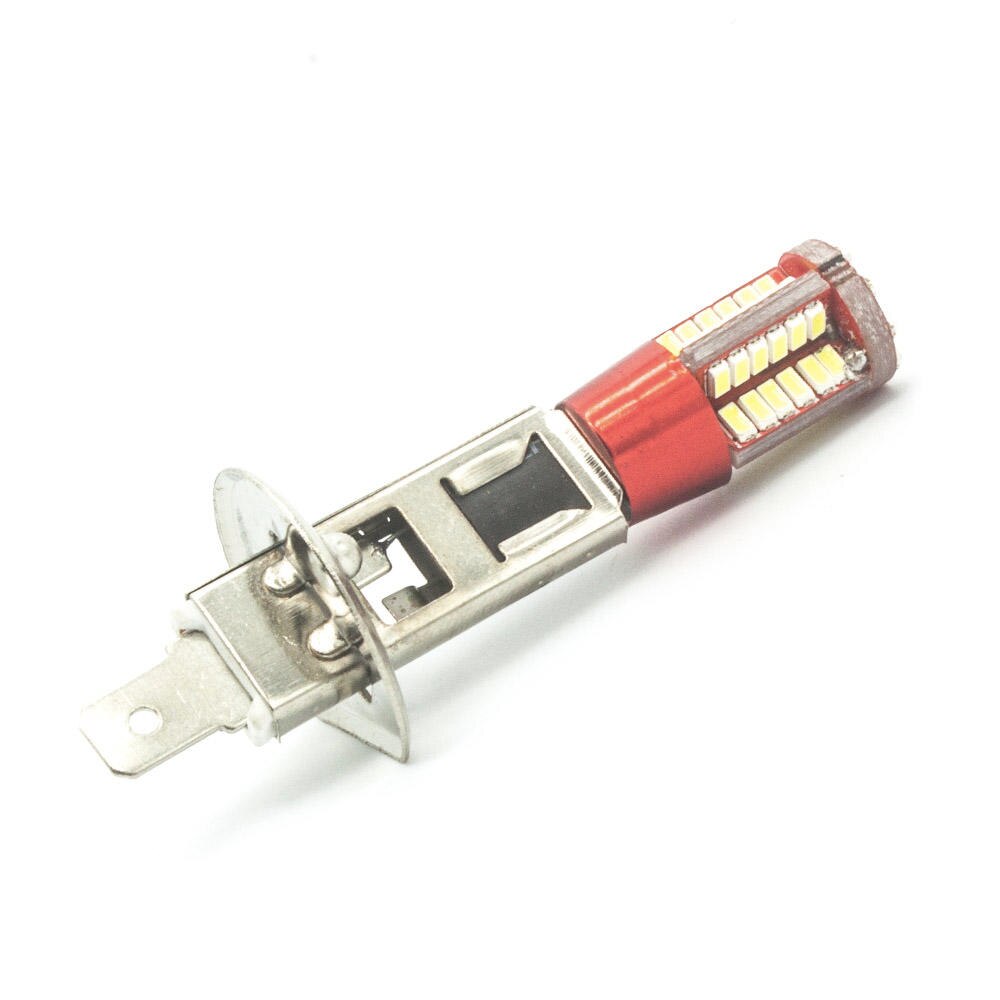 1 Pcs H1 P14.5S Led 57led 3014 Smd 12V Wit Mistlamp Verlichting Driving Lamp Voor Auto