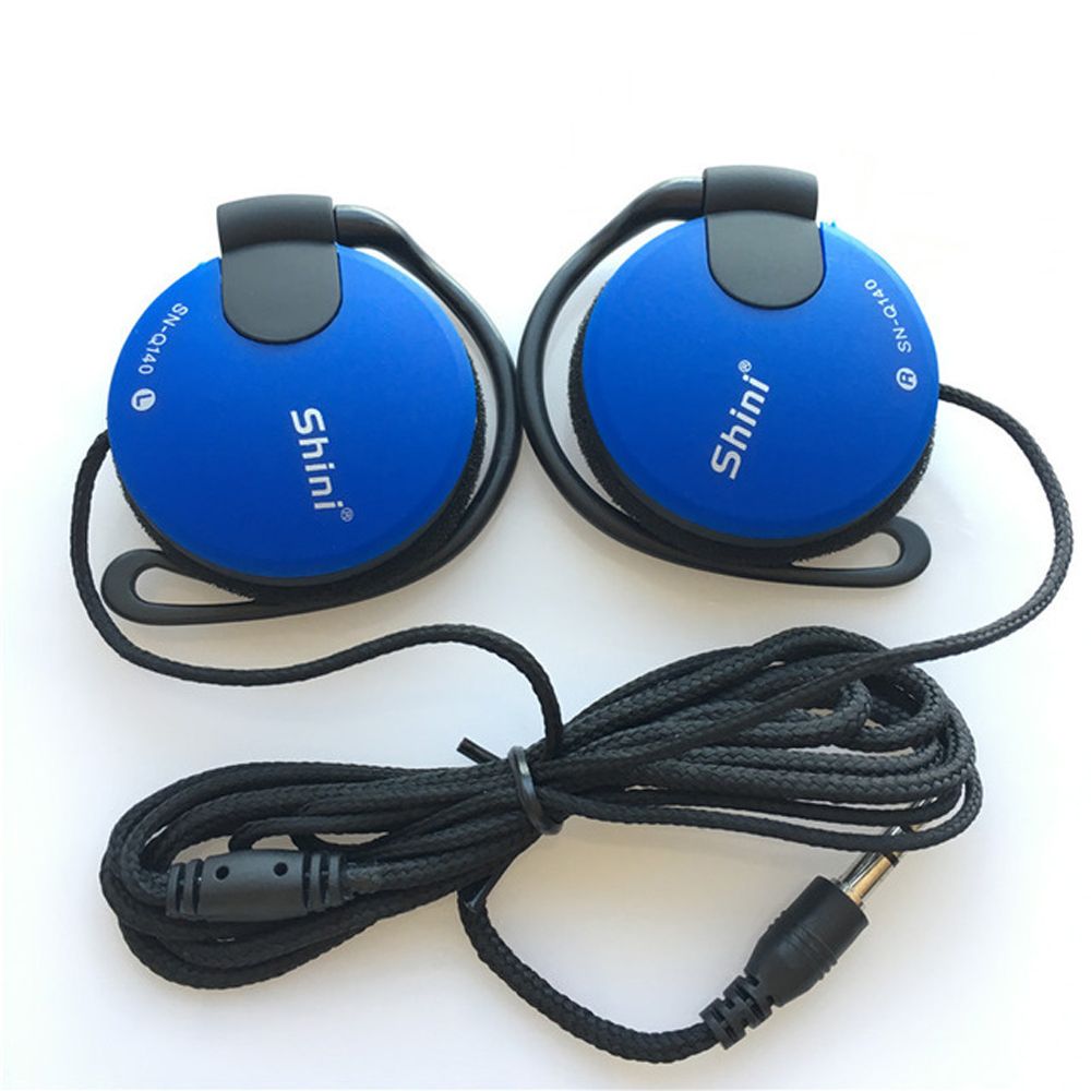 Bass estéreo esporte com fio fone de ouvido gancho fone de ouvido fone de ouvido: Branco