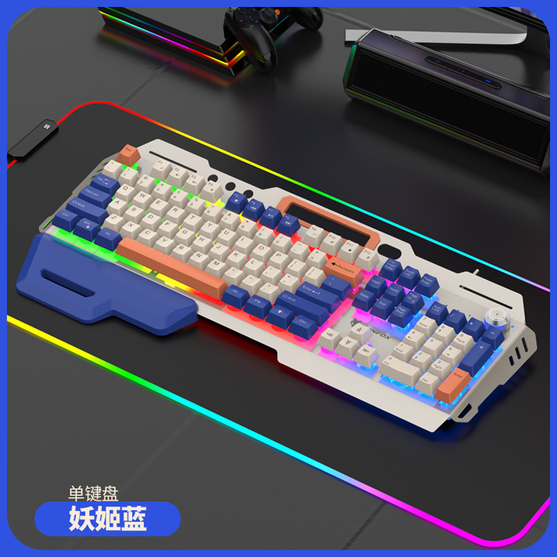 Mechanisches Gefühl, Spielen-Tastatur, Maus-einstellen, 104 Tasten, 100 % Layout, Spanisch, Russisch, Koreanisch, Arabisch, Tastatur, USB-Kabel, RGB-Gamer, K90: Olive / Schalter schwarz