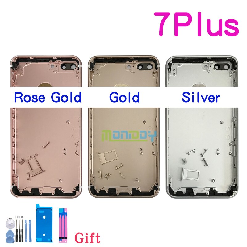 AAA For iphone 7 7G / 7 Plus 7Plus Housing Cover Battery Door Rear Chassis Frame Back Cover + Tool Battery sticker