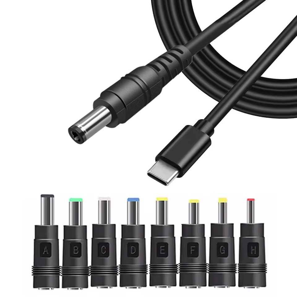 Universel usb c pd  to 12v strømforsyningsadapterkabel type c til  dc 5.5 x 2.1mm jackstik til wi-fi-router mini-blæserhøjttaler
