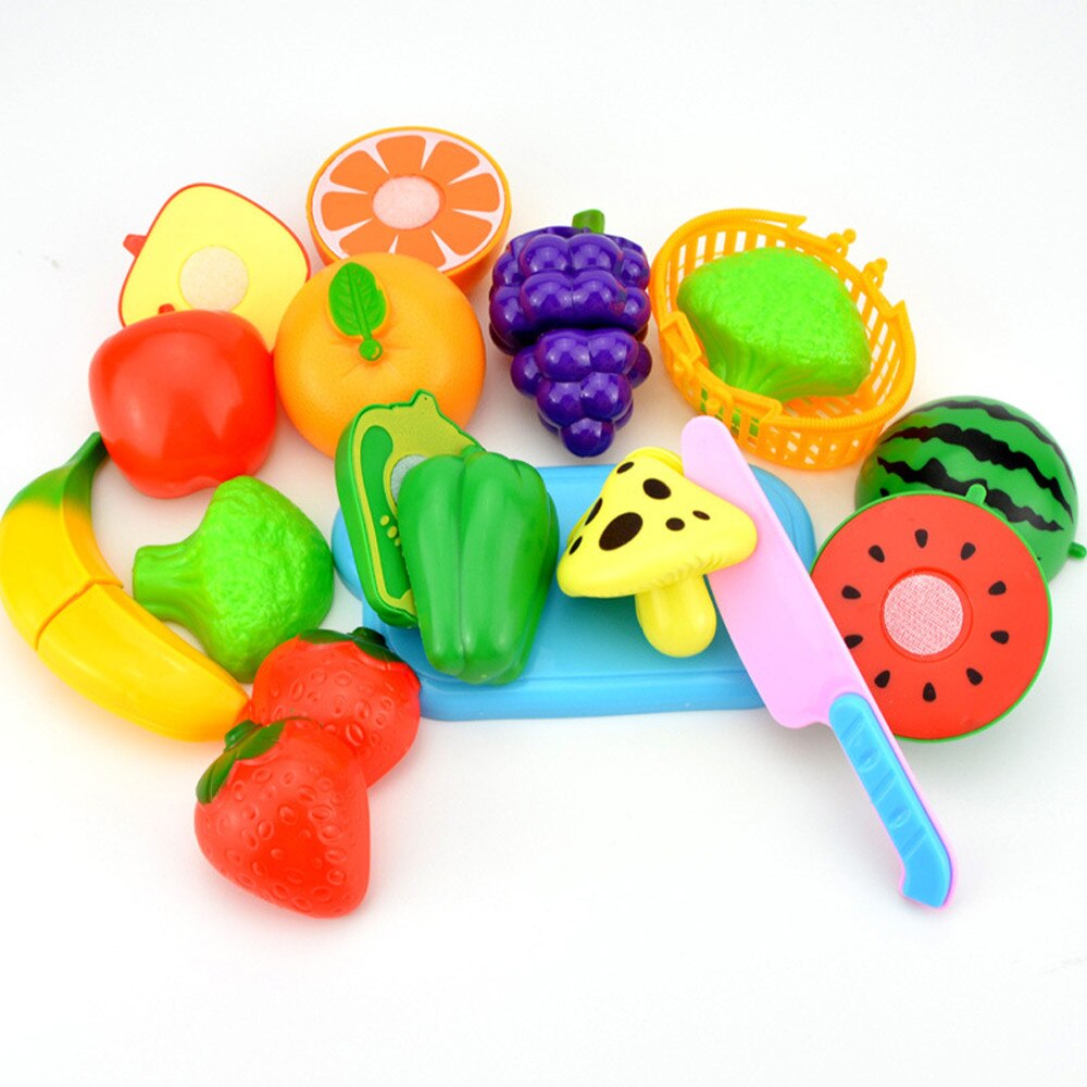 Kids Pretend Rollenspel Keuken Fruit Groente Voedsel Speelgoed Snijden Set Realistische Educatief Baby Speelgoed