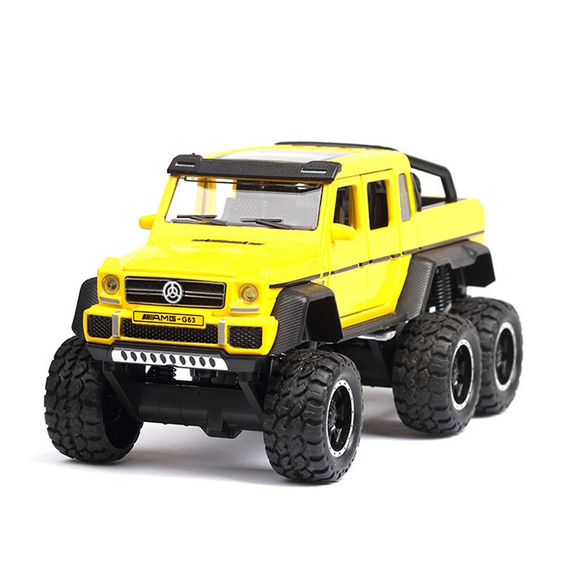 1:32 spielzeug Auto G63 F150 JEEP Metall Spielzeug Legierung Auto Spielzeug Gießt Druck Fahrzeuge Auto Modell Mit licht Sound Auto Spielzeug für Kinder # ZW: Yellow