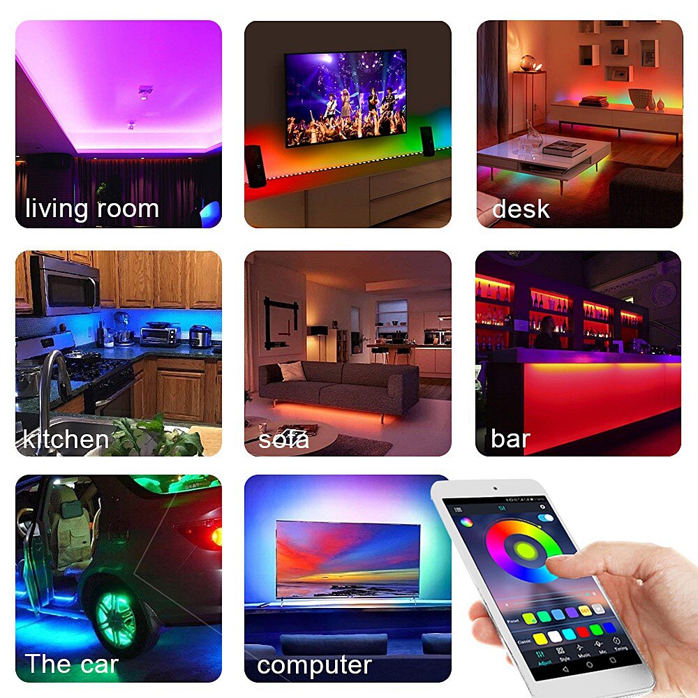 5v usb led strip rgb controller bluetooth musik rf  ir 3 17 44 nøgler fjernbetjening trådløs til rgb 5050 2835 usb led strip lys