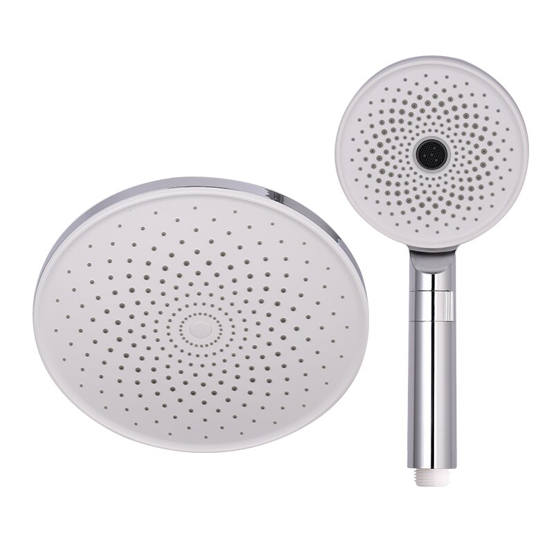 Dokour Overhead Rainfall Shower Head Set High Pressure Bathroom Accessories Water Saving Ceiling Toilet Tropical Complete System: Chrome Shower Set