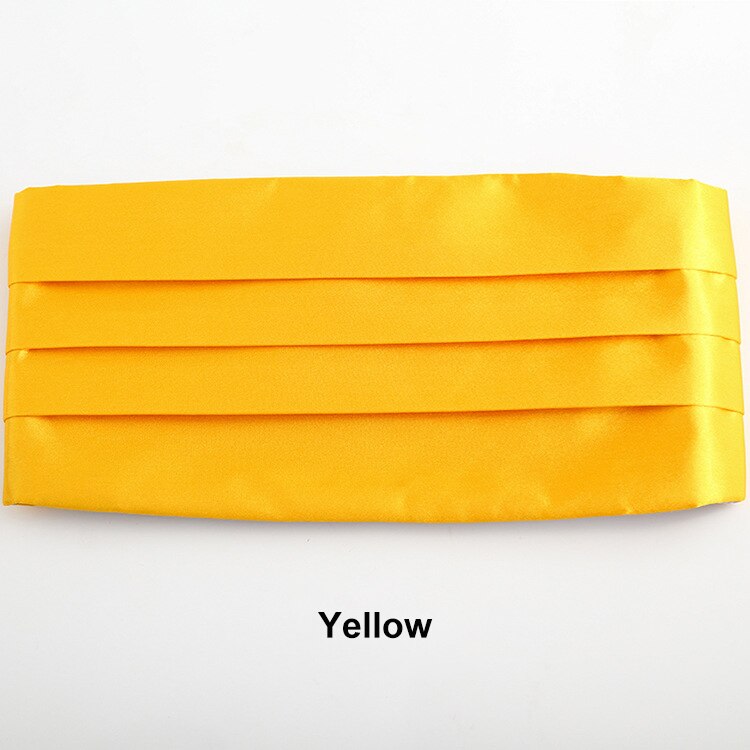 Herren Klassische Kummerbund Satin Elastische Bauchband Smoking Kummerbund Für Formale Hochzeit Prom Dinner-Party Taille Band: yellow