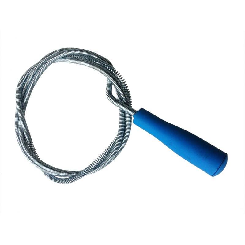pipe unblocker pipe cleaner Blue Plastic Grip Snake Spring Pipe Rod Sink Drain Cleaner Unblocker 63" drain snake clean