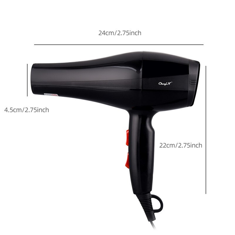 Ionic Hair Dryer Diffuser Salon Electric Blow Dryer Fast Heating Drying for Kids Family with Concentrator Nozzles